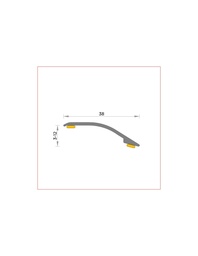 [BG372F527001C] Junta Transicion FP11 / Ceniza (F5) Dif.nivel  3-12 mm  270 cm. blister